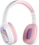 Hello Kitty Casque Audio Sans Fil Bluetooth 5.3 Pc, Smartphones, Tablettes - Microphone - Autonomie 30 H Câble Jack 3,5 Mm - Blanc Et Rose[VID061174]