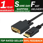 DisplayPort to VGA Cable 1.8M DP Plug HD SVGA Male-Male Plug Digital Video Lead