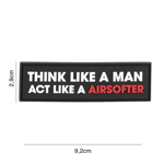 101 INC PVC Patch - Think Like A Man (Färg: Svart)