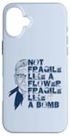 iPhone 16 Plus Ruth Bader Ginsburg NOT FRAGILE LIKE A FLOWER BOMB RBG Meme Case