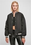 Urban Classics Ladies Oversized Recycled College Jacket (black,4XL)