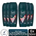 Sure Men Antiperspirant Deodorant Roll On 72H Nonstop Protection, 50ml