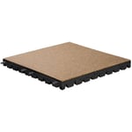 Vivol - Dalle en caoutchouc epdm avec connecteurs - Beige - 50x50 cm - 55mm