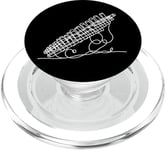 Pan Flûtes Line Art For Musiciens Pan Flûte PopSockets PopGrip pour MagSafe