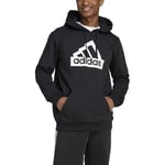 adidas Homme Modern Essentials Graphic Hoodie, Black, XXL