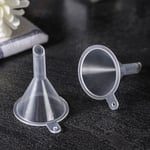 Petit entonnoir, mini entonnoirs en plastique transparent de 1,18 pouces pour liquide de remplissage de bouteilles de laboratoire scientifique, huiles essentielles, parfum (paquet de 100)