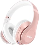 Casque Bluetooth sans Fil,65 Heures de Lecture Casque sans Fil Bluetooth avec Micro 6 Modes EQ,Casque Audio Bluetooth 5.3 Pliable pour Voyage/Bureau/PC (Or Rose)