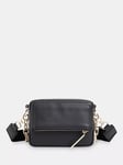 Whistles Bibi Chain Detail Leather Crossbody Bag, Black