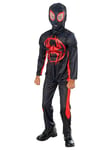 Rubies 1000731S Miles Morales Child Deluxe Costume Spiderman Kids Fancy Dress, Boys, Black/Red Halloween Halloween