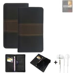 Phone Case + earphones for Asus ROG phone 8 Pro Edition Wallet Cover Bookstyle p