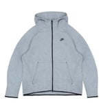 NIKE Men's Sportswear Tech Fleece Hooded Full Zip Top, Dark Grey Heather/Black/(Black), L UK