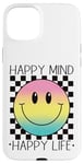 Coque pour iPhone 15 Plus Happy Mind Happy Life Retro Peace Mignon Sourire Visage