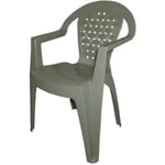 Fauteuil de jardin en résine anti-dérapante Norma Dimaplast coloris gris tourterelle