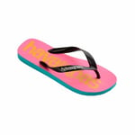 Klipklappere til damer Havaianas Top Logomania Blå Pink 43-44