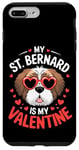 iPhone 7 Plus/8 Plus St Bernard My Valentines Hearts Day Dog Mom Dad Case