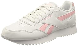 Reebok Femme Royal Glide Ripple Clip Basket, White/Pink Glow/White, 38.5 EU