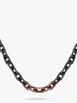 BOSS Men's Kane Chain Necklace, Black/Copper