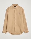 Polo Ralph Lauren Slim Fit Linen Button Down Shirt Vintage Khaki