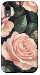 Coque pour iPhone XR Blush Rose Bloom Dark Garden Design