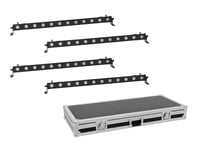 Set 4x LED BAR-12 QCL RGBA Bar + Case