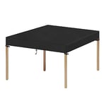 VANSHEIM Housse Table Jardin Housse Protection Table de Jardin Exterieur Bache Table de Jardin Bache Protection Salon de Jardin Bache de Protection Exterieur Table Basse Jardin Impermeable 110x110x15