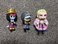 Funko One Piece Mystery Minis Brook, Trafalgar Law, Donquixote Doflamingo Boxes