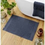 1001kdo - Tapis de bain coton Garance Bleu Minuit