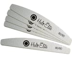 Halo Elite Zebra Moon Nail Foam File - 80/80 Grit - Pack Of 5