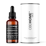 CBD HOME Oils - Huile de CBD 40% FORTE 30 ml - Isolé - Huile de Coco (MCT) et Chanvre Biologique Enrichi avec 12 000 mg de CBD Pur, Mélatonine et Omega 3-6-9. Huile de CBD Certifié Fabriquée dans l'UE