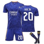 Real Madrid Borta Kungliga Fotbollsdräkter Fotbollströja T-shirt 22/23 H 20   Vini Jr 26(140-150CM)