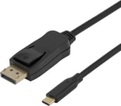 Deltaco 8K USB-C - DisplayPort-kaapeli - 2 metriä