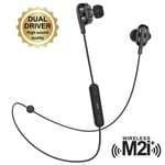 Ecouteurs bluetooth Muvit Dual-Driver noir