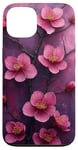 Coque pour iPhone 13 Fleur de cerisier japonais Fleur Violet