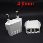 Adaptateur de prise KR européen,Japon,Chine,États-Unis,AU vers UE,adaptateur secteur de voyage,convertisseur de prise électrique,prise de chargeur,prise CA,CE,FCC - Type white 4.0 2PCS