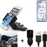 For Samsung Galaxy F05 + CHARGER Mount holder for Car radio cd bracket