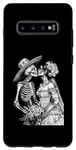 Coque pour Galaxy S10+ Tees graphiques squelette pour mariage avec inscription « Dead Bride and Groom Kiss »