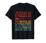 35 Years 420 Months Marriage Life Countdown 35th Anniversary T-Shirt