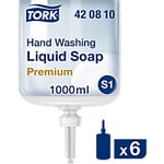 Tork Premium S1 Hand Soap Liquid Transparent 420810 1 L Pack of 6