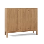 Stolab - Prio Skänk Hög Ek Trädörr, 120 x 135 x 39, Ytbehandling Naturell Olja 1 - Sideboards - Måns Sjöstedt - Träfärgad - Trä