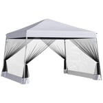 3 x3 x2.6m Folding Pop-up Garden Gazebo withMosquito Netting