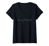 BARELY TOLERABLE Jane Austen Pride & Prejudice Quote Meme V-Neck T-Shirt