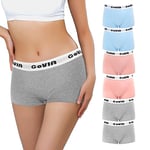 Libella Boxer Femme Coton Shorty Shorts Caleçons Femmes Lot de 6-Femme Boxer Shorties Culotte sans Couture Basics Panty Multicolore 3921E XL