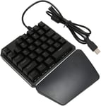 CLAVIER À UNE MAIN, MINI CLAVIER DE JEU RVB PORTABLE À 35 TOUCHES, DEMI-CLAVIER FILAIRE USB, CONTRÔLEUR DE JEU ERGONOMIQUE POUR PC GAMER[CLA171697]