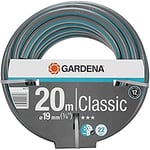 Set de tuyaux Classic 19mm (3/4 pouce) 20m GARDENA, pression d'éclatement 22 bar ; contient tuyau Classic 19mm (3/4 pouce) 20m et dévidoir CleverRoll M, capacité jusqu'à 60m