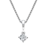 18ct White Gold 0.25ct Diamond Brilliant Cut Solitaire Necklace