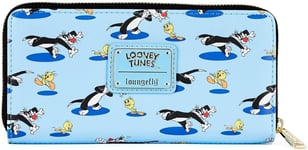 Loungefly Looney Tunest Tweety Sylvester Aop Zip Wallet (LTWA0005)