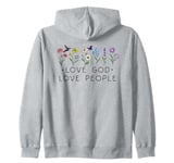 Love God and Love People Shirt,Love the People God Gave You Zip Hoodie