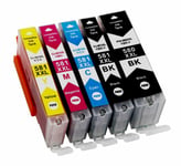 Non-OEM 5 Ink Cartridges Set for TS6351 TS6251 TS6250 TS6350 CLI581 PGI580 Pixma