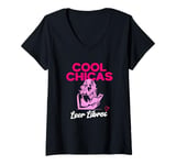 Womens Cool Chicas Leer Libros, Cute Book Reader Woman Library V-Neck T-Shirt