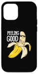 Coque pour iPhone 12/12 Pro Jeu de mots amusant à la banane Peeling Good